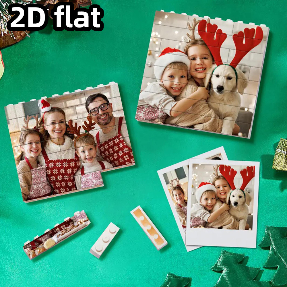 Photography Ideas - Customized photo building blocks for Christmas