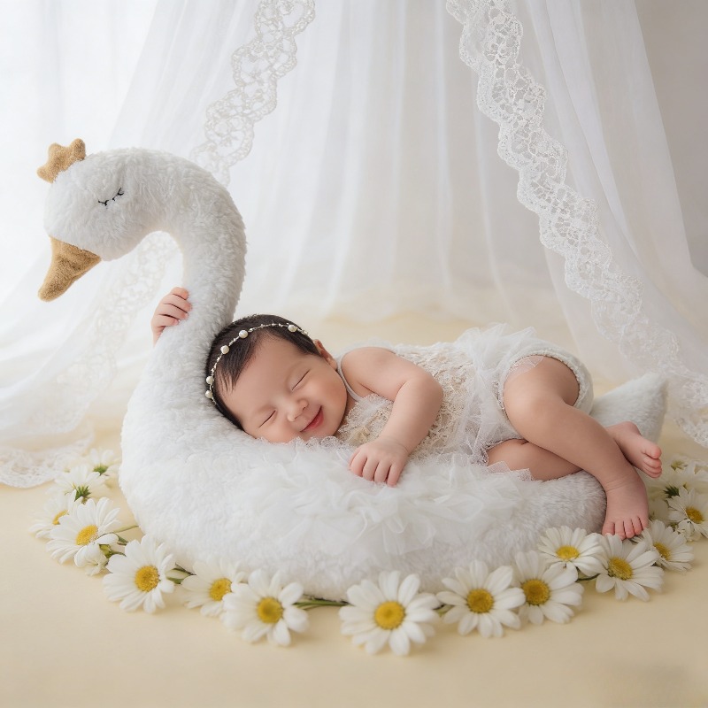 Photography Outfits - Newborn Photography Prop Swan Lace Outfit