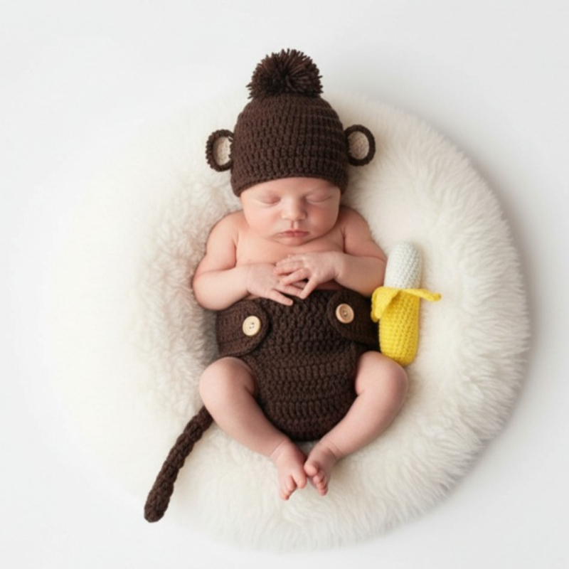 Photography Outfits - Baby Photography Props Handmade Monkey Banana