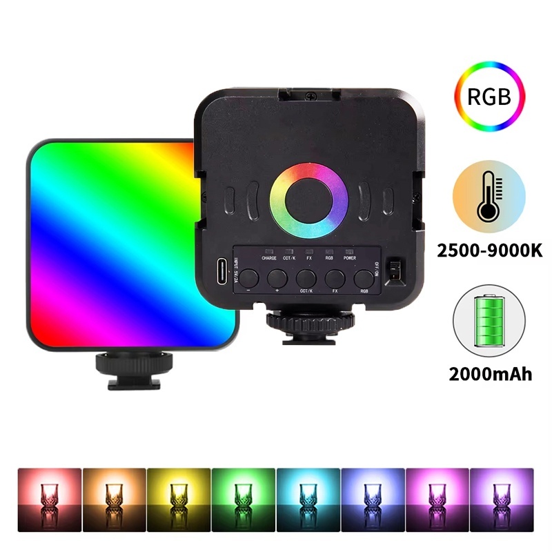 Hot Shoe Adapter - Portable Mini RGB Video Light Photography