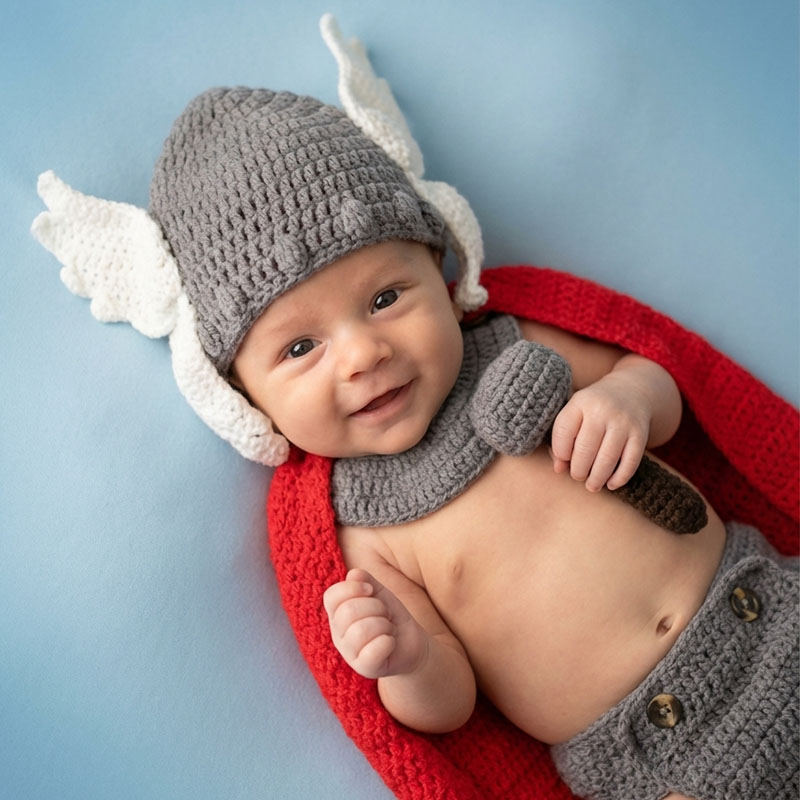 Photography Outfits - Newborn Photography Props Thor Baby Costume
