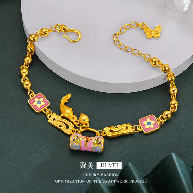 24K AU999 Gold 'Blossom Lock & - Photography Yellow 评论和价格