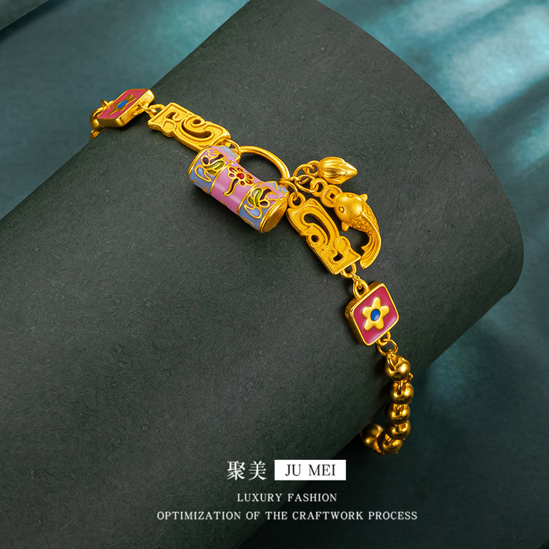 24K AU999 Gold 'Blossom Lock & - Photography Yellow 评论和价格