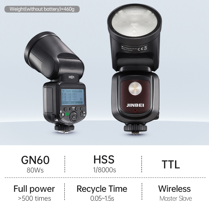 JINBEI HD-1Round-head HSS Spee - Photography Outdoor 评论和价格
