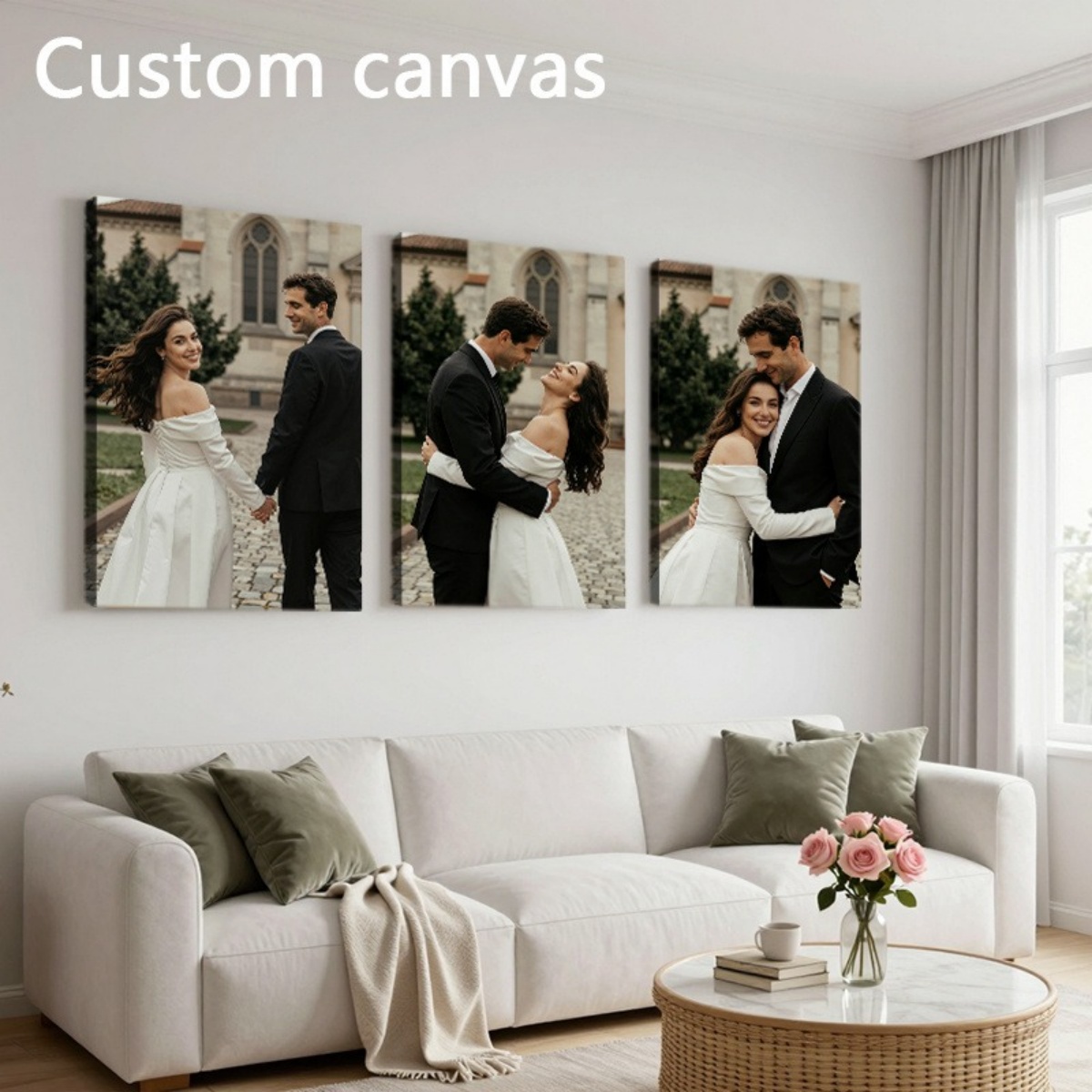 Set of 3 Custom Photo Canvas P - Photography Poster 评论和价格