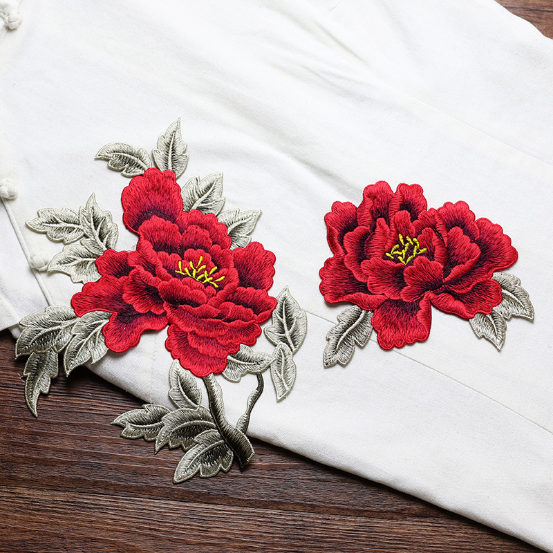 1 Pair Red Pink Yellow Embroid - Photography Yellow 评论和价格