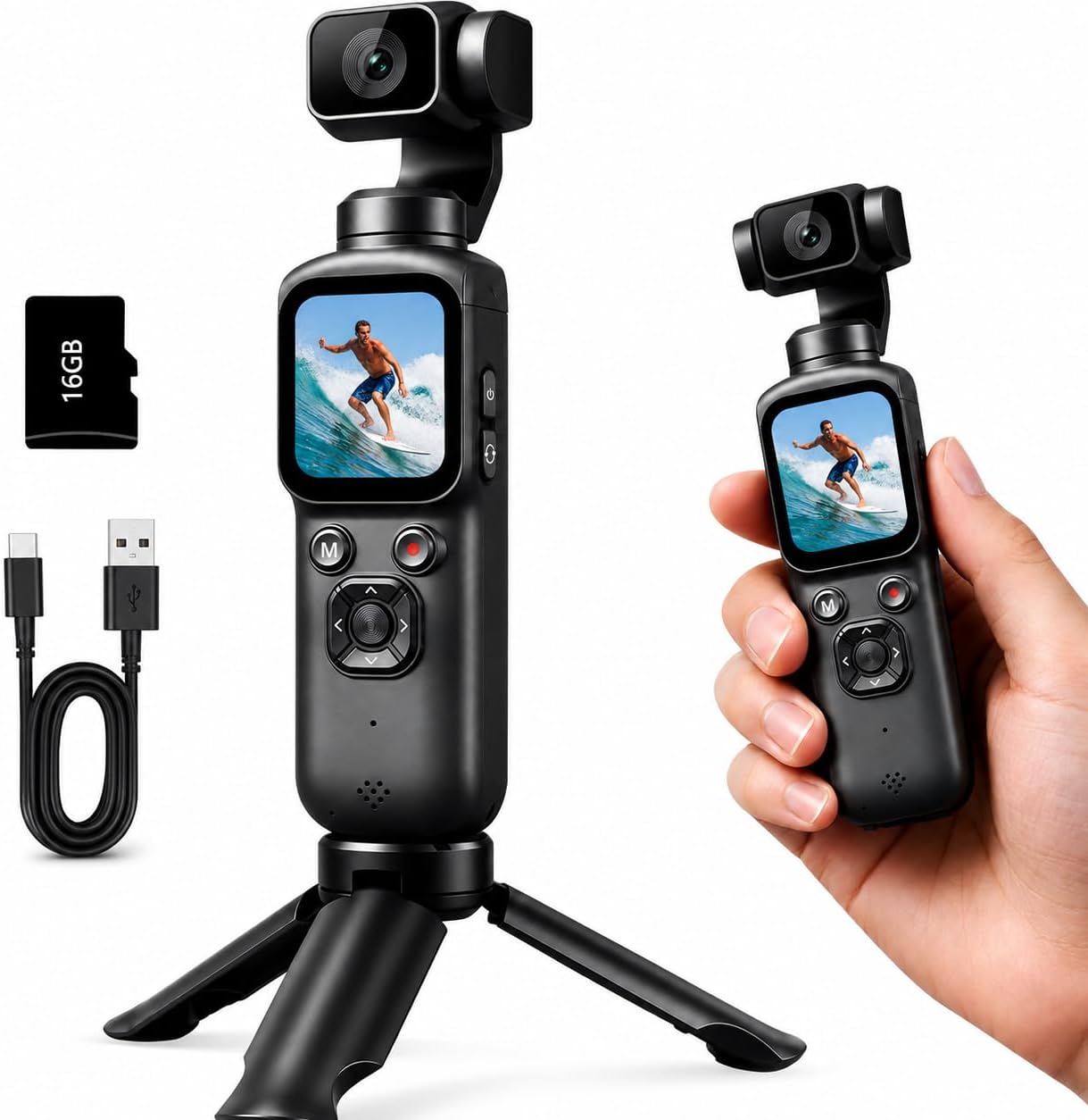 4K Handheld Gimbal Vlogging Ca - Photography Grid 评论和价格