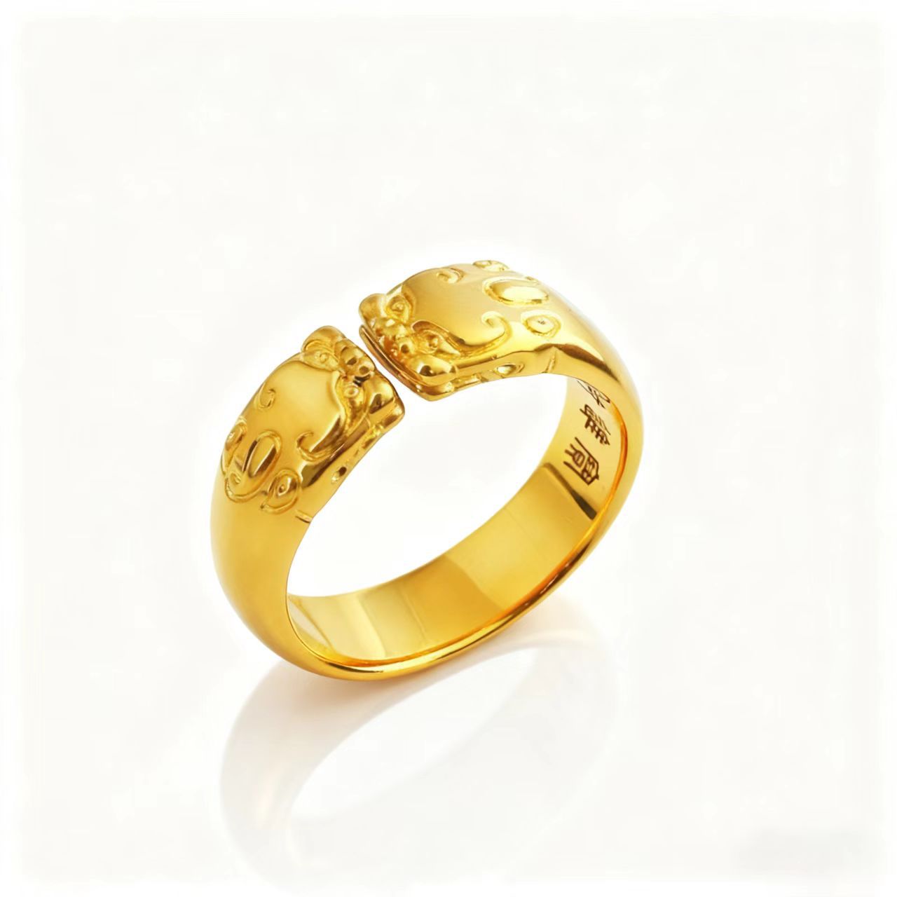 Pixiu Open Ring Couple's 24K G - Photography Yellow 评论和价格