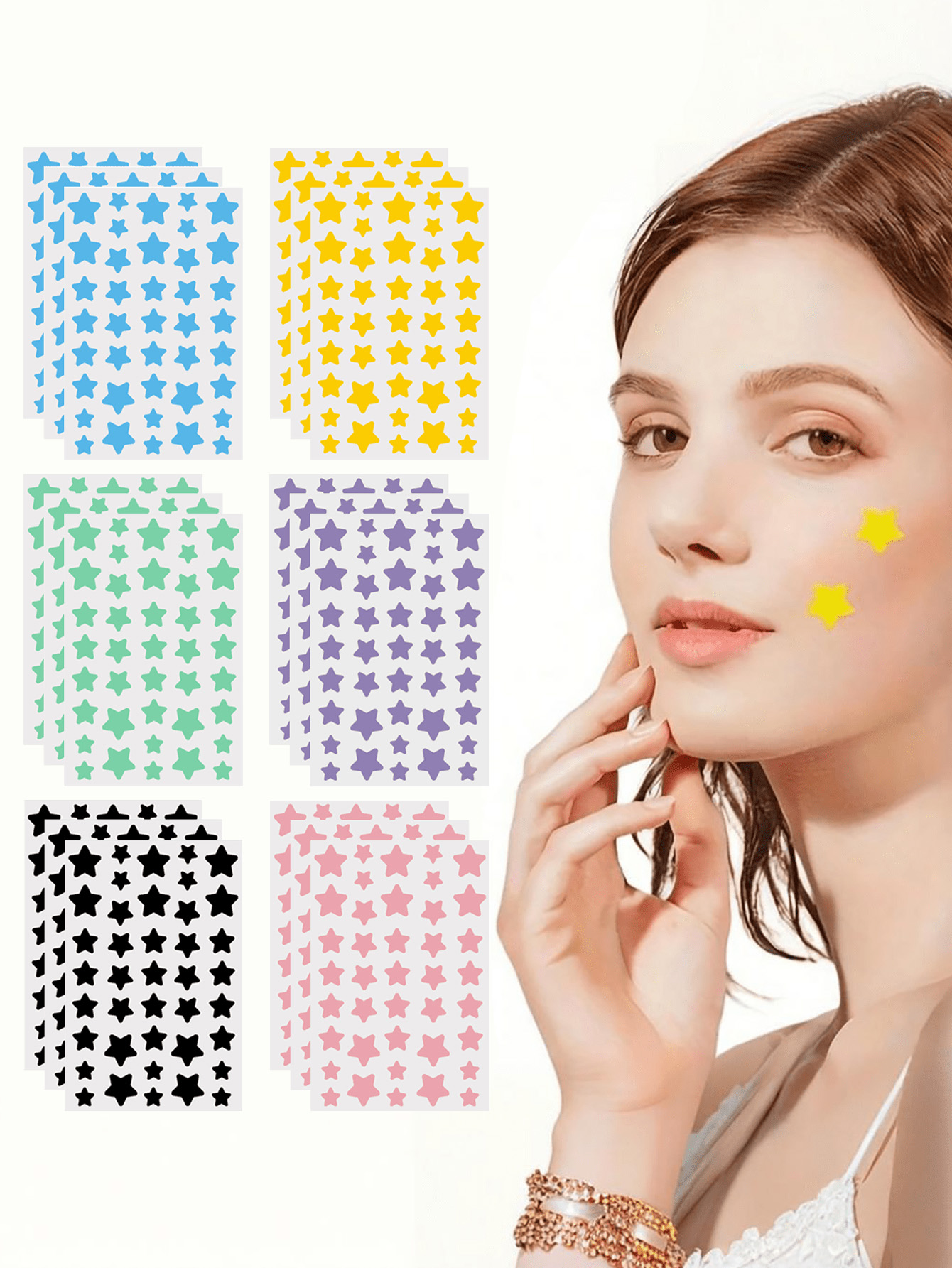240 Pieces/Cute Star Face Stic - Photography Outdoor 评论和价格
