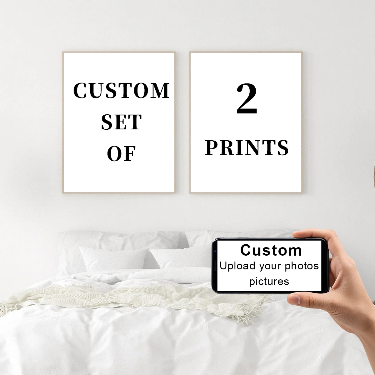 2pcs/set Custom Canvas Prints  - Photography Poster 评论和价格