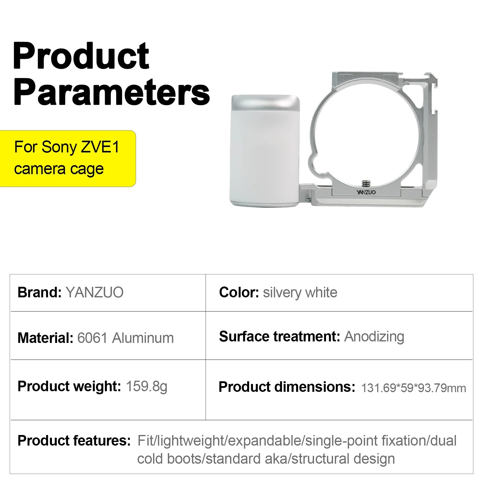 YANZUO ZV-E10 Camera Cage Alum - Sony Camera Zv-E10 评论和价格