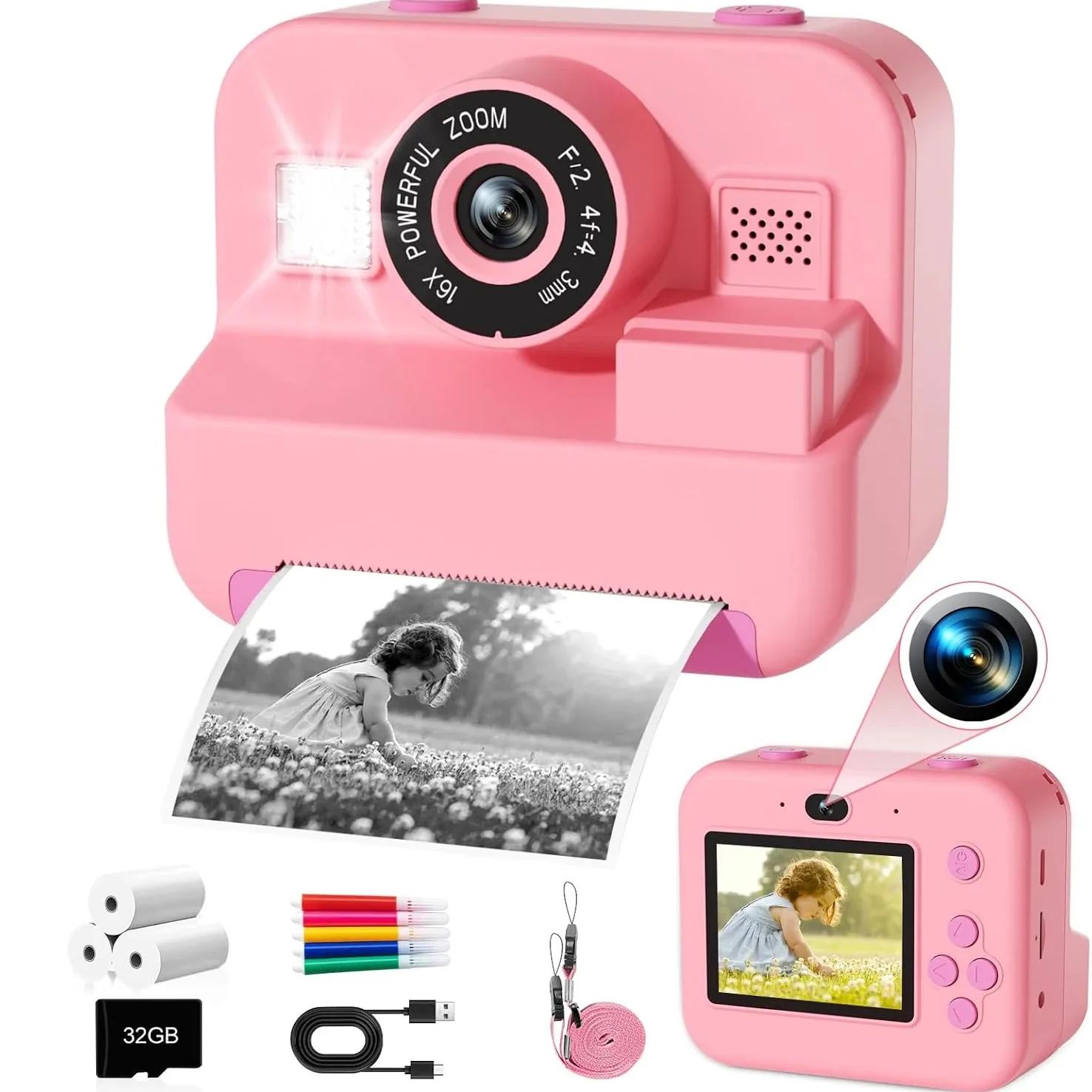 newInstant Print Camera With 3 - Photography And Videography 评论和价格