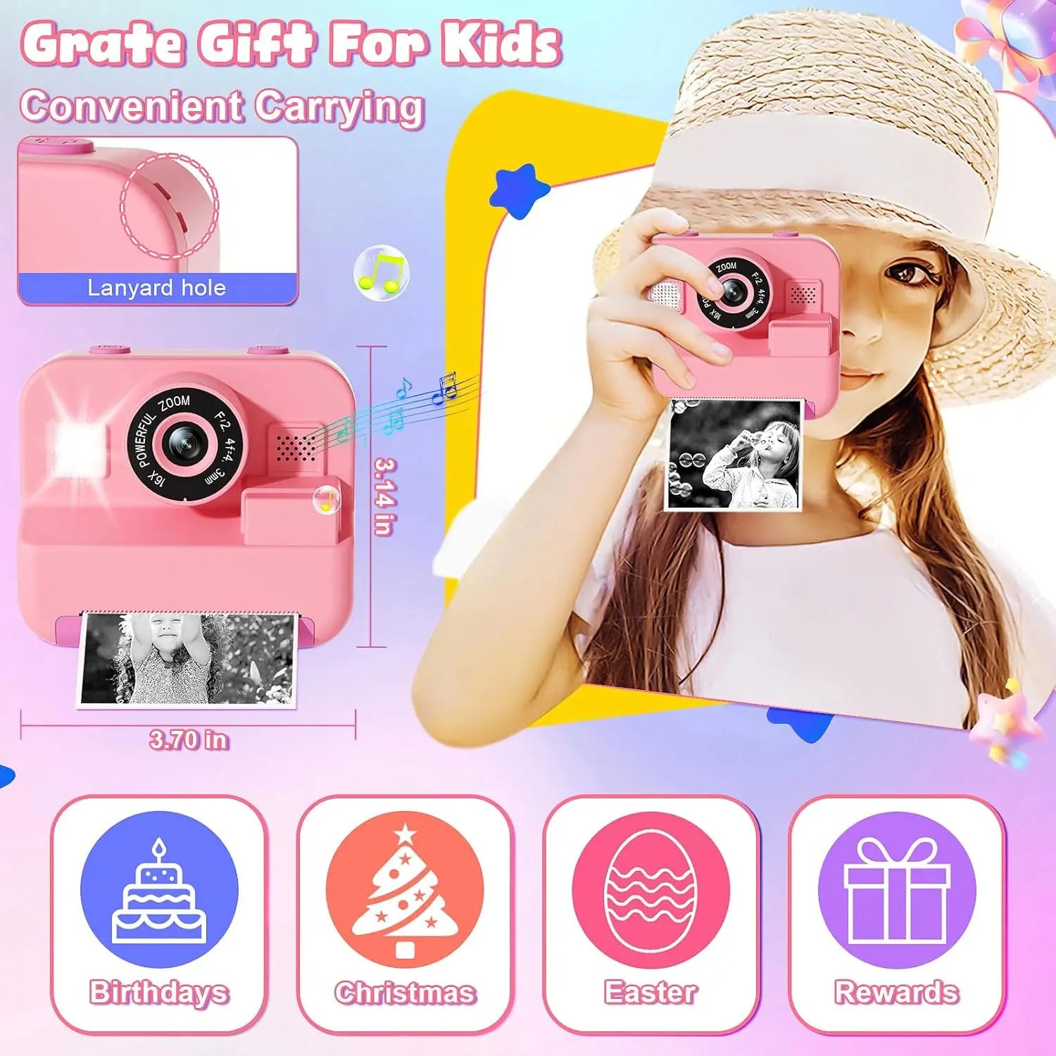 newInstant Print Camera With 3 - Photography And Videography 评论和价格