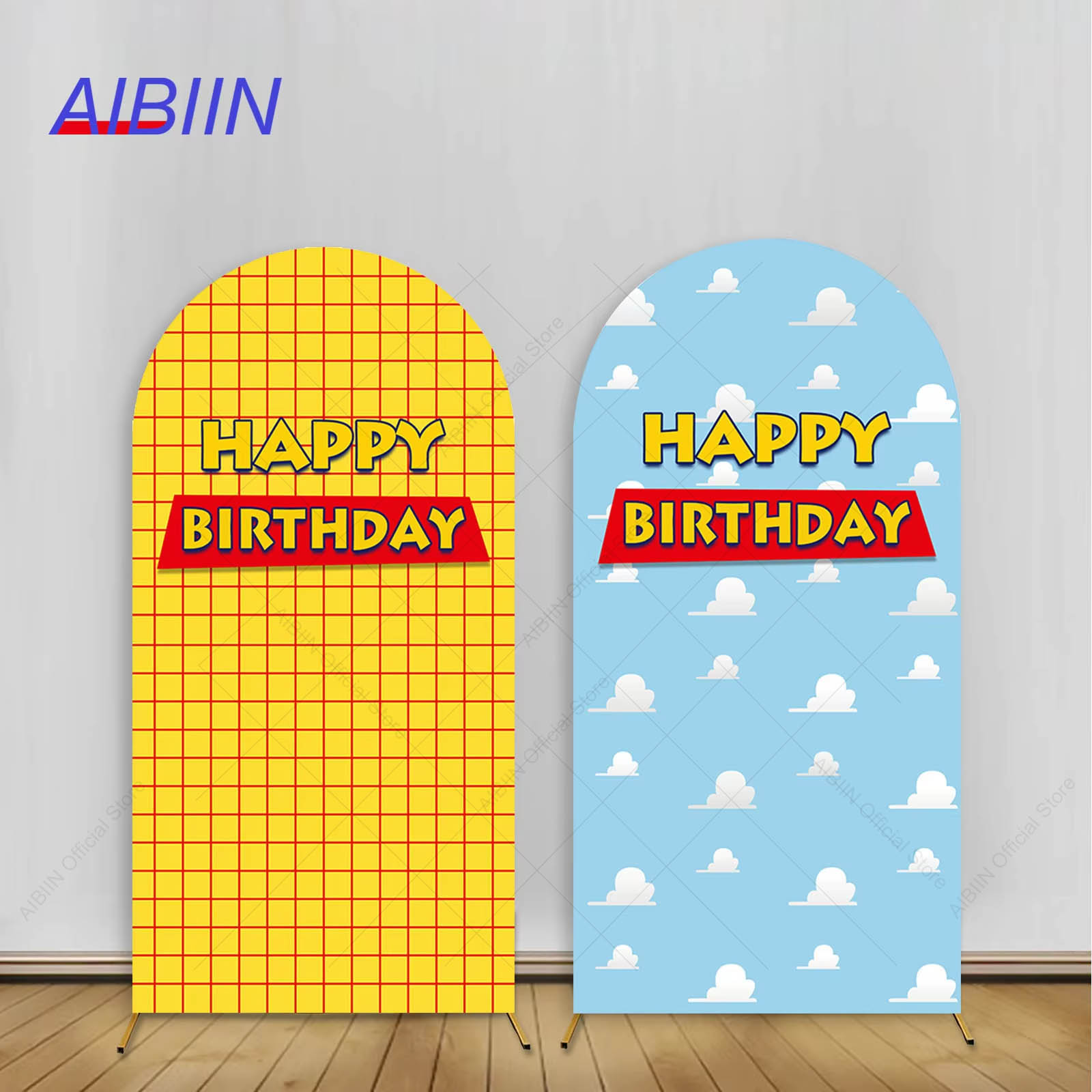 Happy Birthday Arch Backdrop C - Photography Yellow 评论和价格