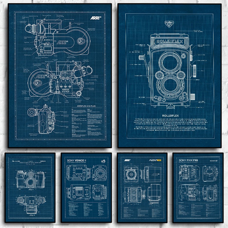Vintage Leica Camera Blueprint - Photography And Videography 评论和价格